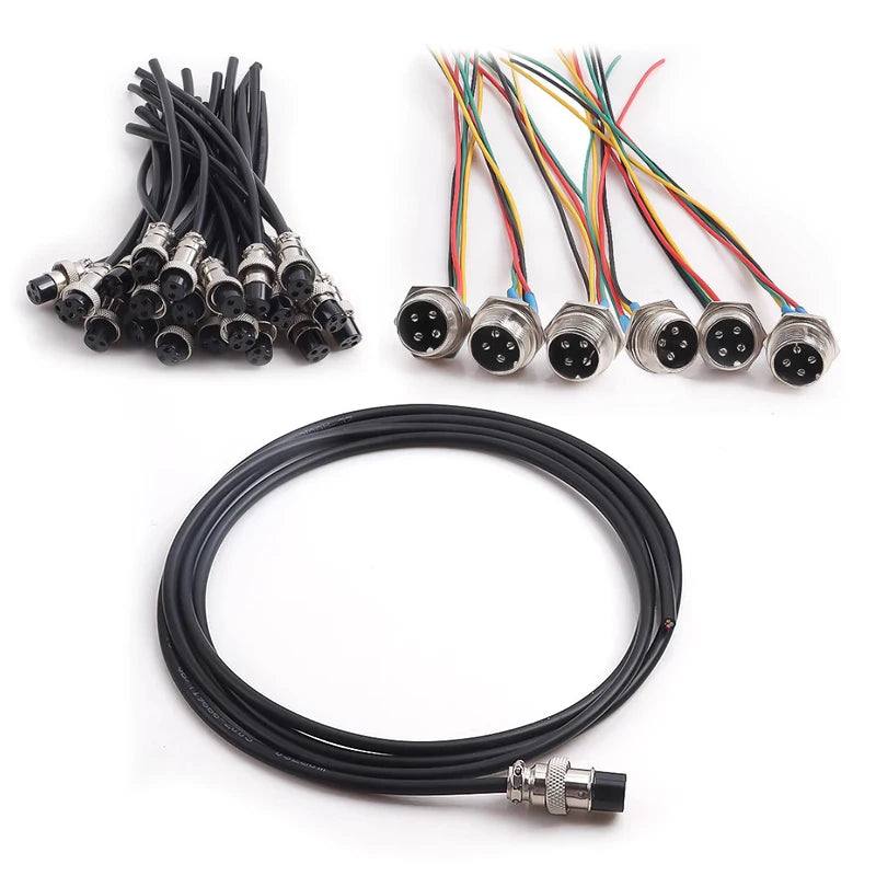 GX16 Aviation Plug Socket with Wire 2/3/4/5/6/7/8/9/10 Pin Female to Female Cable Connector 250V 4~7A  Abutment Aviation Joint
