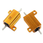 1PCS RX24 10W Aluminum Power Metal Shell Case Wirewound Resistor 0R1 0R15 0R22 0R25 0R3 0R33 0R5 0R6 0R8 1 R Ohm 0.1R-300K