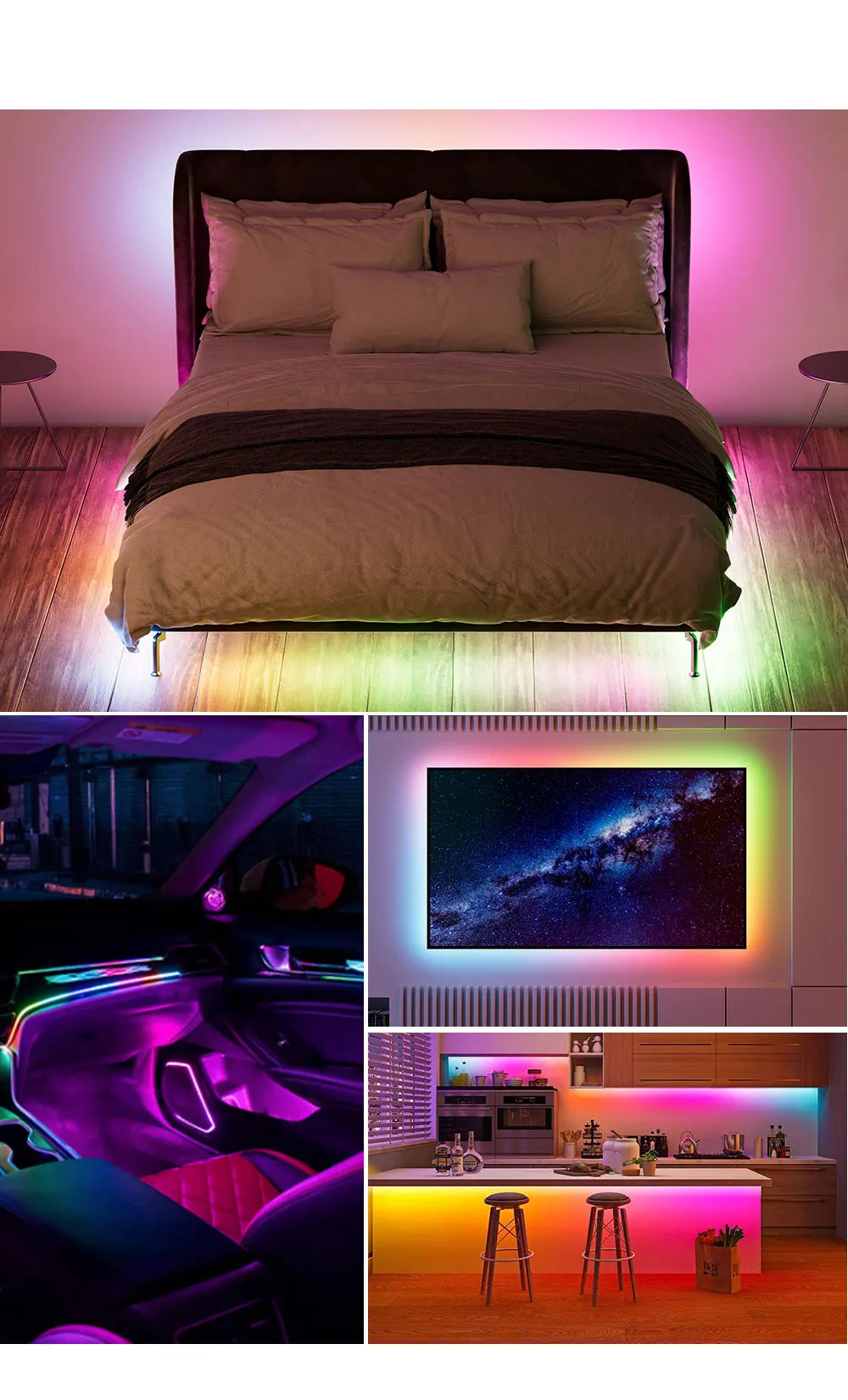 WS2812B RGBIC Individually Addressable COB LED Strip WS2812 High Density 60/100/160Leds/m 5mm/10mm COB Led Light DC5V
