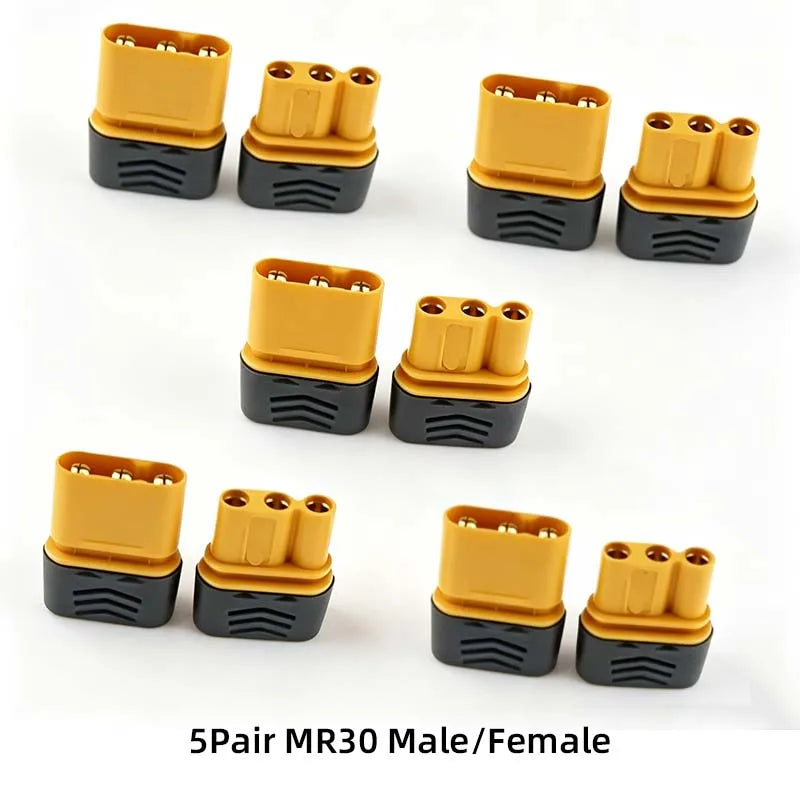 10Pcs Amass MR30 Male Female DC Motor Plug Three Hole Connector