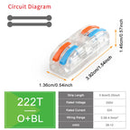 10/50Pcs Mini Fast Wiring Cable Connectors Lever 28-12 AWG Universal Lever Wire Nut Electrical Connectors Push-in Home Terminal