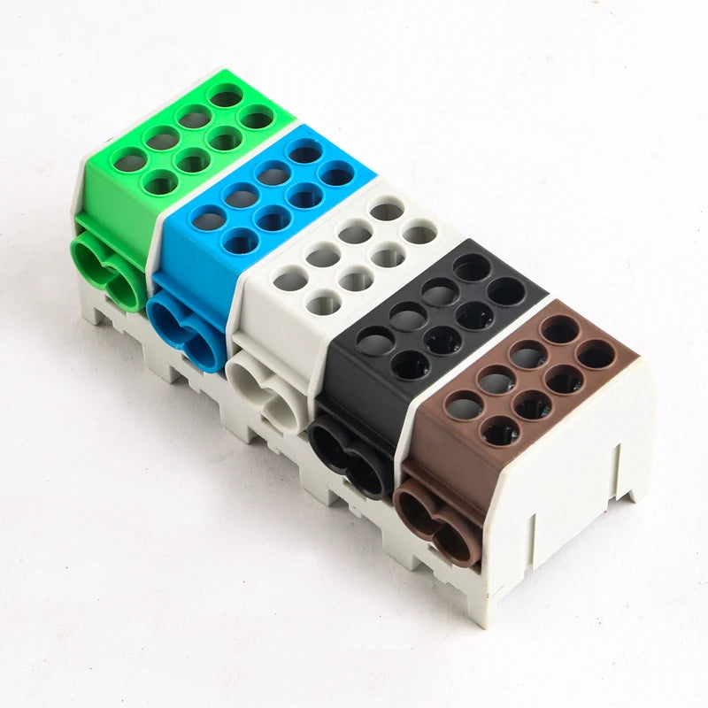 JINH DIN Rail Mount Stackable Hexagonal JHT3 Power Distribution Block Modular Heavy-Duty Cable Splicing Junction Box