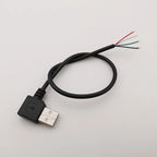 5V USB 2.0 A Female Male Power Supply Cable Connector 2Pin 4Pin Wire Charge Extension Cable Adapter Welding Line DIY 0.3m 1m 2m