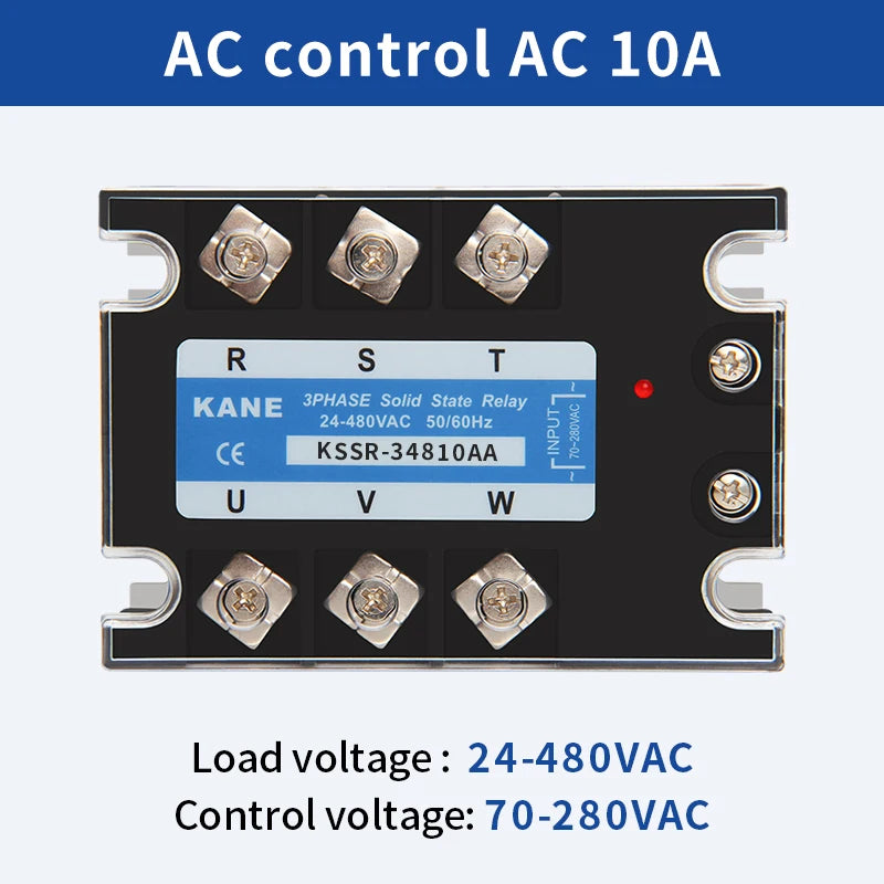 SYTH DC-AC 3-32V AC-AC 70-280V Three Phase SSR Solid State Relay 3P SSR Module 10A 25A 40A 60A 80A 100A 120A
