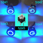 10PCS 6X6X7.2mm  Momentary Tact Button LED 3V Adding Caps H=8.2mm 6Pin DIP Tactical Keyboard Mini Push Button Press Button