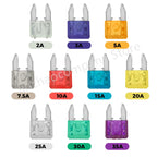 100/50pcs Car Truck Micro Blade Fuses 2A 3A 5A 7.5A 10A 15A 20A 25A 30A 35A AMP Plastic Box Assortment with Clip