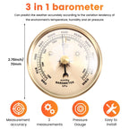 MALL 70Mm Atmospheric Home Barometer Weather Forecasting Instrument Aneroid Barometer Gas Pressure Gauge
