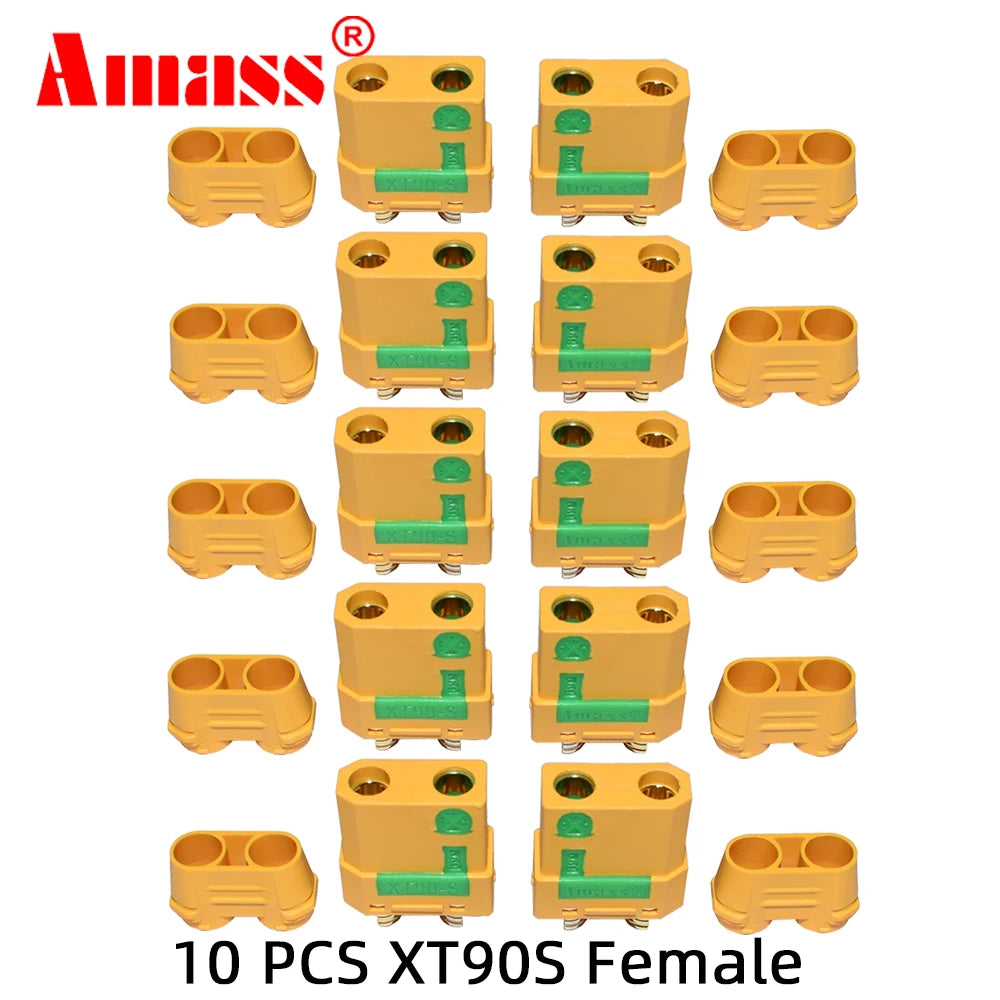 Amass  XT90S Connector xt90s anti spark XT90S XT90-S Male Female Motor Adapter for Battery ESC and Charger Lead for RC Car Truck