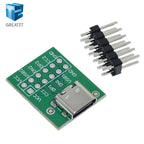GREATZT USB TYPE-C to DIP PCB Connector Pinboard Test Board Solder Female Dip Pin Header Adapter