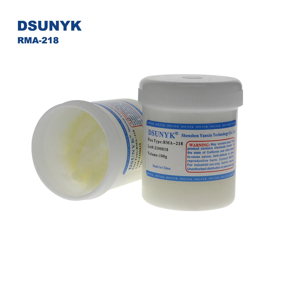 RMA-218 100g Solder Flux No Cleaning Flux for Welding Smd Fluxe and Rework Station Kingbo Solder Paste & DSUNYK RMA-218