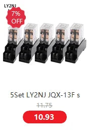 1pcs General Purpose LY2NJ HH62P Electronic Micro Electromagnetic Relay LED Lamp 10A 8 Pins Coil DPDT DC12V 24V AC110V 220V