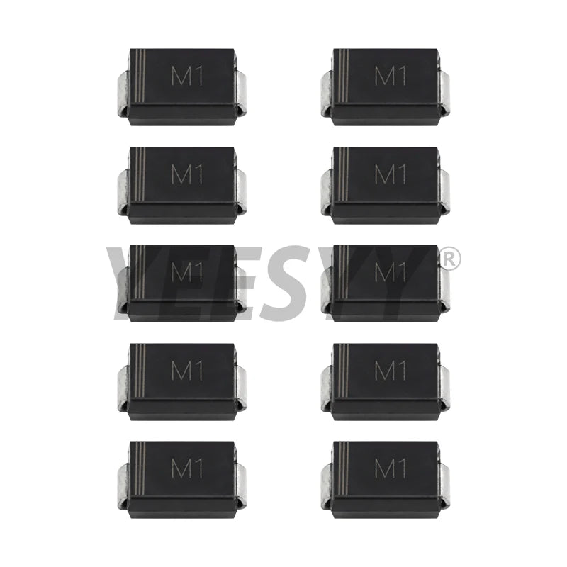 90PCS Rectifier Diode 1N4007 1N4001 1N4004 SS16 SS26 SS36 SS14 SS24 SS34 SMD Schottky Diode Assort Kit