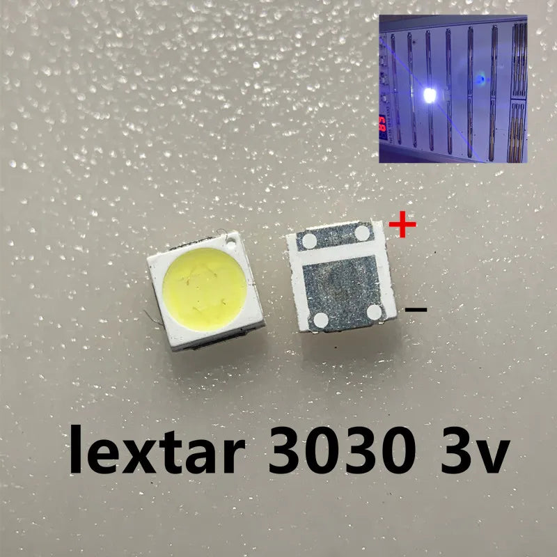 100pcs 3030 Backlight High Power LED DOUBLE CHIPS 1w 1.5W 2w 3V-3.6V 6v lextar JUFEI AOT Cool white PT30A66 TV
