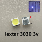 100pcs 3030 Backlight High Power LED DOUBLE CHIPS 1w 1.5W 2w 3V-3.6V 6v lextar JUFEI AOT Cool white PT30A66 TV