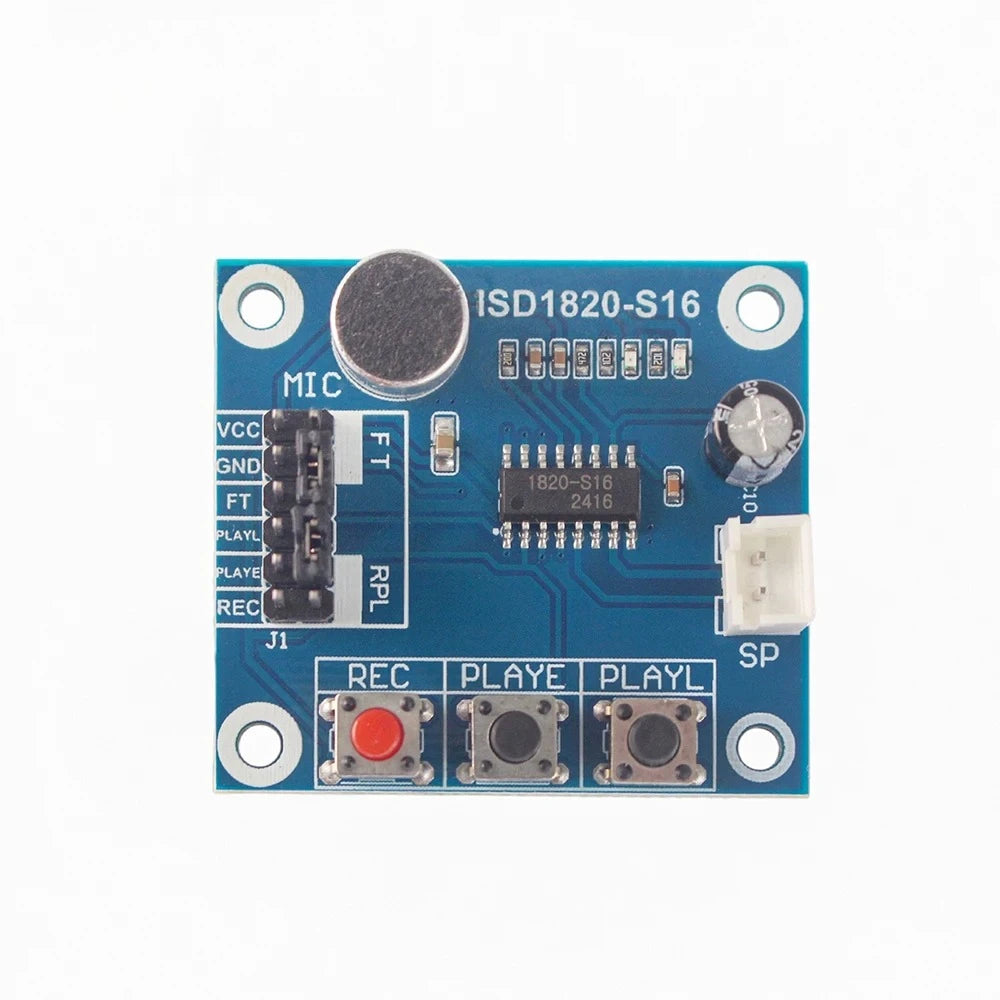 ISD1820 Voice Record Playback Module with Mic Sound Audio Loudspeaker Sound Audio Board for Arduino DIY Electronic Projects