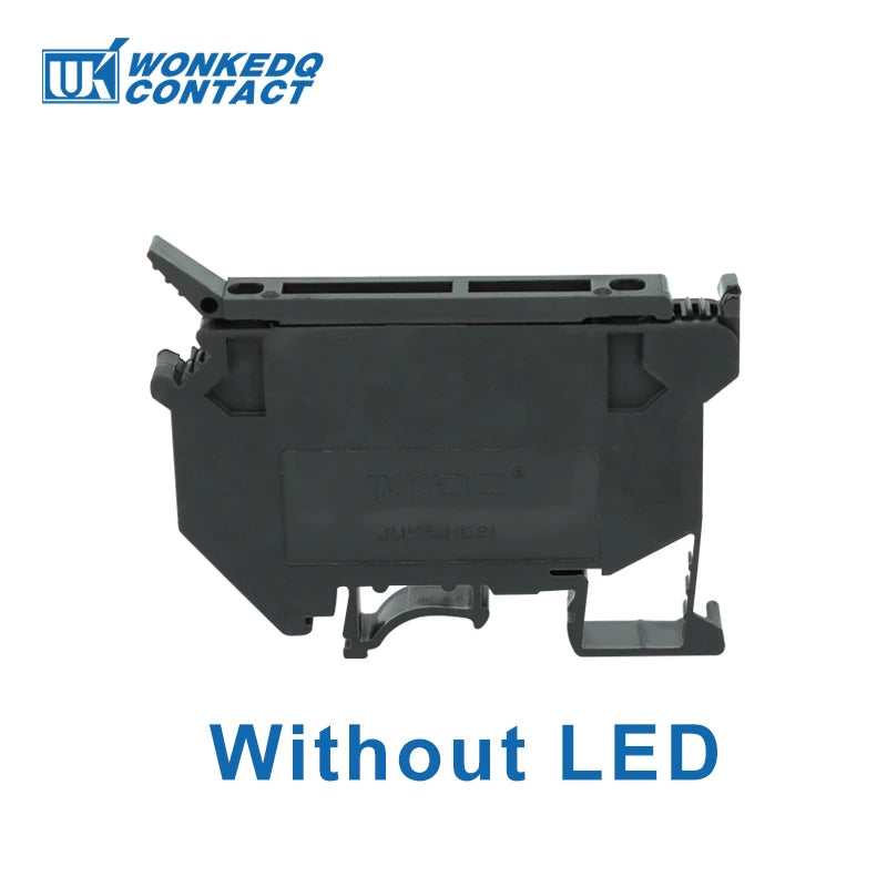 10Pcs UK5-HESI Screw Din Rail Terminal Block Fuse Holder 5*25mm 24V/220V LED With Disconnect Lever Wire Electrical Connector