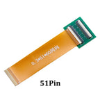 YUXI 1PCS 25 31 39 45 51 Pin 0.3mm Pitch Extension Board Connector Adapter with FFC FPC Flexible Flat Cable Length 60mm