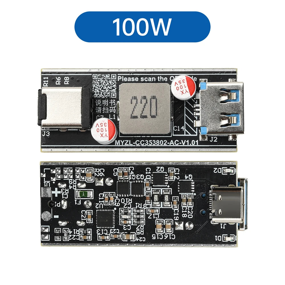 PD140W  /100W Fast Charging Module Full Protocol DIY Motherboard intelligent Desktop Charger supports PD QC AFC FCP VOOC