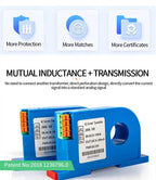 AC/DC Current Transmitter 0-600A Current Transmitter 4-20ma 0-10V RS485 22mm DC Current Transmitter AC Current Sensor Transducer