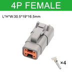 Deutsch Connector DTM Waterproof Automobile Connector With Terminal Male Female Plug&Socket DTM04-2/3/4/6/8/12P DTM06