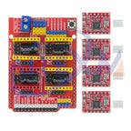 CNC Shield V3 Engraving Machine 3D Printe+ 4pcs DRV8825 Or A4988 Driver Expansion Board For Arduino + UNO R3 With USB Cable