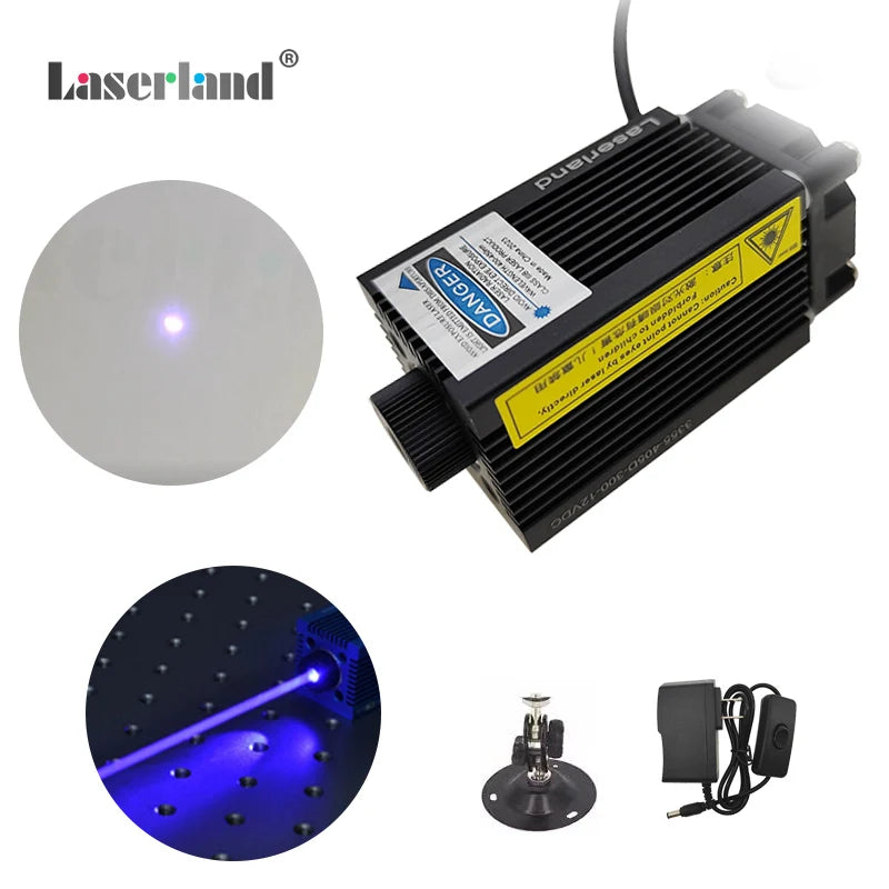 405nm UV Ultraviolet Violet Blue High-power Engraving Fluorescence Biological Excitation Dot Diode Laser Module Light Source