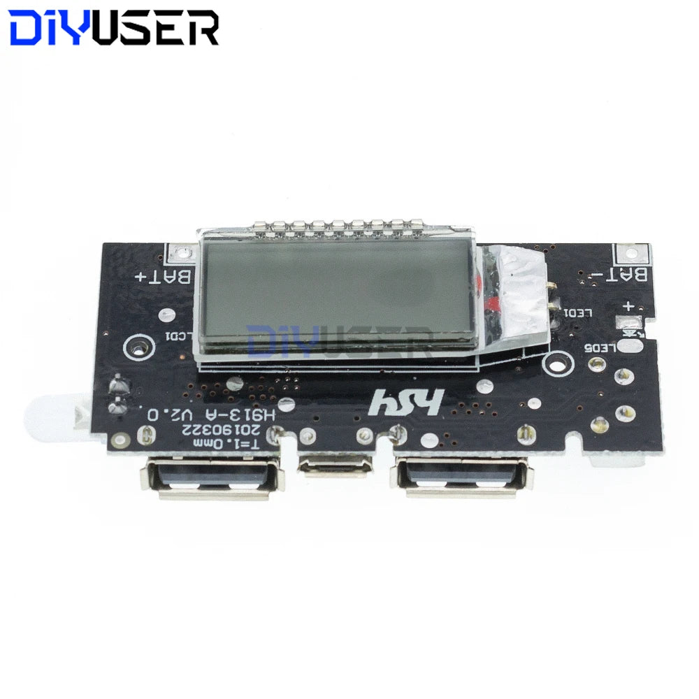 Dual USB 5V 3.1A 18650 Battery Charger Board Power Bank Module DIY for Phone LED LCD ESP8266