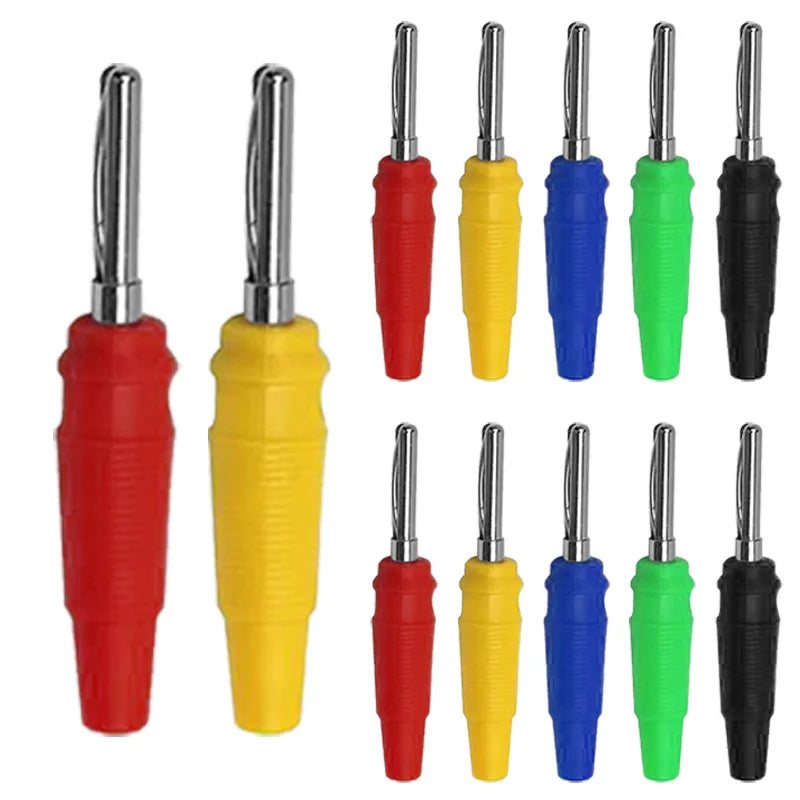 5/20Pcs 4mm Banana Plug High Current Screw Connection Stackable Connector with Insulated Shell Shrouded
