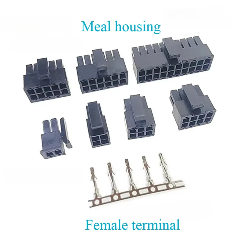 10Set Molex 3.0mmStraight /RightAngle WaferDouble Row Connector Plug2*1/2/3/4/5/6/7/8/9/10/11/12P Male Female Housing Terminals