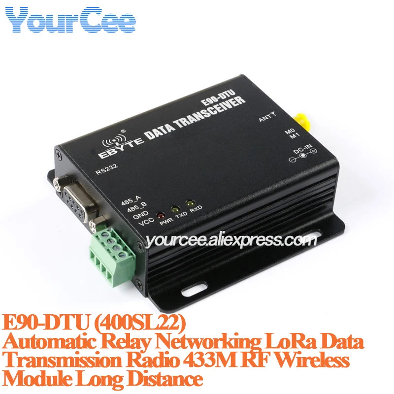 E90-DTU Automatic Relay Networking LoRa Data Transmission Radio RF Wireless Module 230SL22 400SL22 900SL22 E90-DTU 433L30