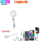 1 2 3 5 6 8 Lihgts RGB LED Cabinet Light 12V WiFi Bluetooth 24Key 44Key Remote Control Power Kit for Kitchen Wardrobe Lighting