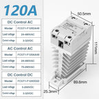 10A 25A 40A 60A 80A 100A Single Phase Slim SSR Solid State Relay With Heat Sink Industrial Relay DIN Rail Mount