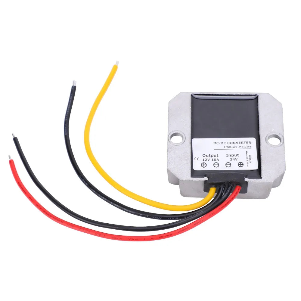 24V to 12V DC Power Converter 10A 120W Stable Output Voltage Buck Converter Waterproof Efficient Switching Power Supply