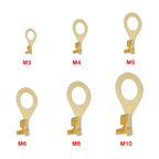 O-type Ground Lugs Terminal Cold-Pressed Copper Tab Wiring Nose Wire Lugs Crimp Wire Connector Eyelets Cable Connection Clamp