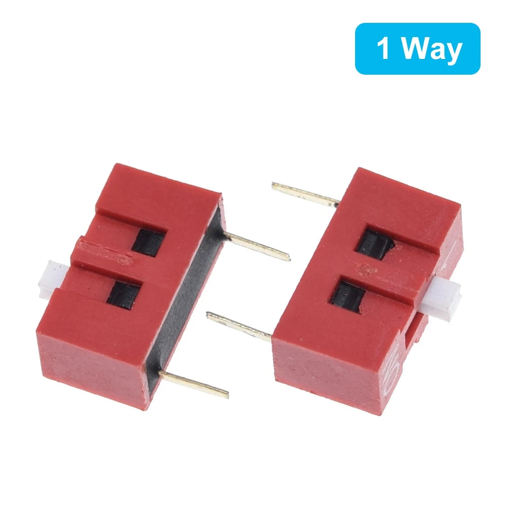 10pcs TZT Slide Type Switch  1 2 3 4 5 6 7 8 10PIN 2.54mm Position Way DIP Red Pitch Toggle Switch Red Snap Switch Dial Switch