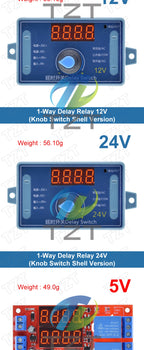 DC 5V 12V 24V 10A Adjustable Time Delay Relay Module 32 Modes LED Digital Timming Trigger Timer Control Switch Pulse Cycle