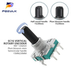 1PC EC16 Rotary Encoder 24 Position Pulse Digital Rotary 3Pin Amplifier Volume Switch Induction Cooker Switch 15/20MM Half Shaft