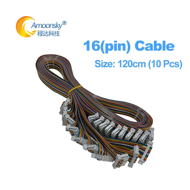 LED Display 16P 16 Pin Flat Cable 20cm 40cm 60cm 80cm 100cm Pure Copper Flat Ribbon Data LED Module Receiver Cable Signal Cable