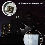 Professional Focus Night Vision Hunting Torch, Tactical Infrared Radiation Zoomable LED Flashlight, IR 850nm, 940nm, 10W