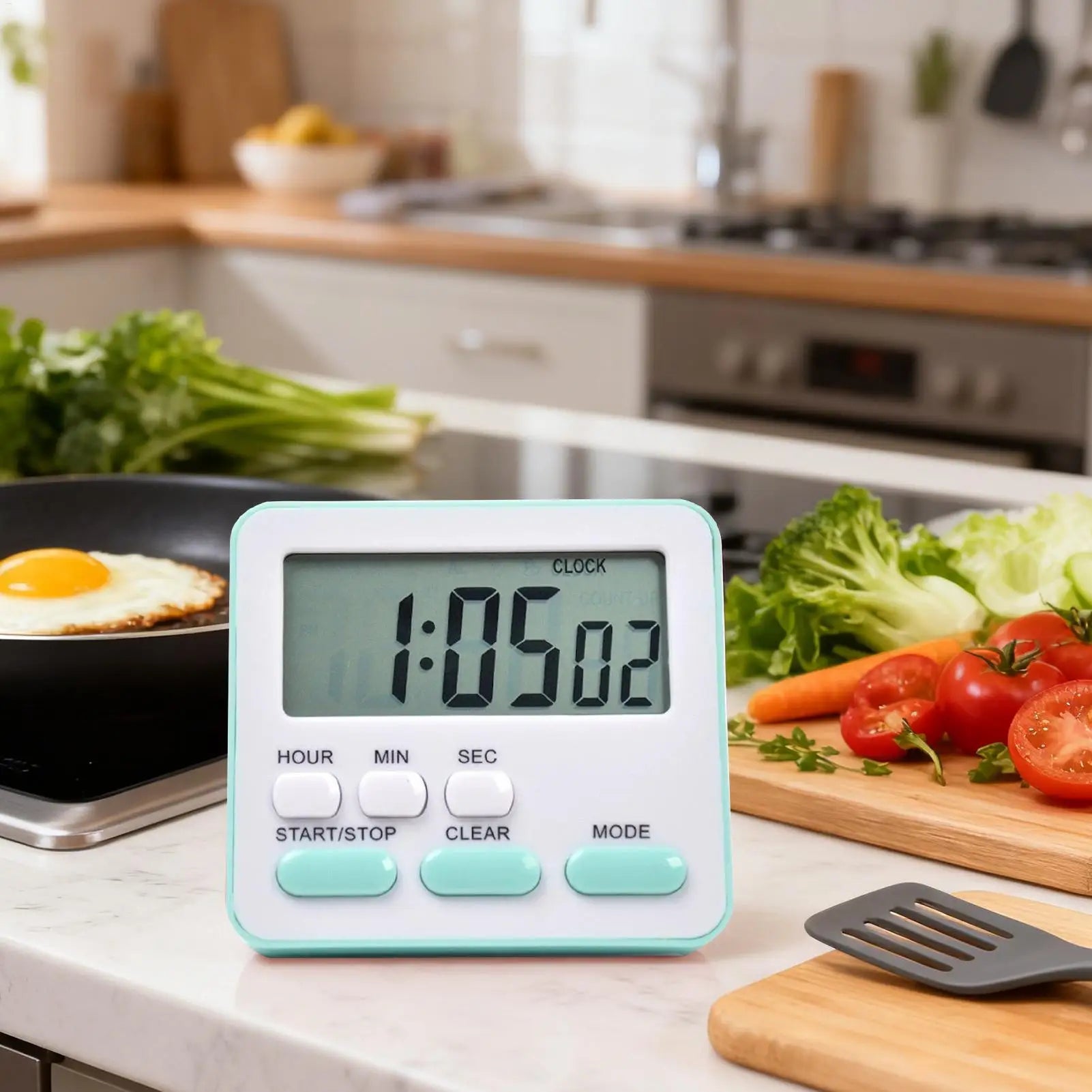 Silent Digital Timer for Study & Classroom, Multi-Purpose Countdown Clock for Students, Grilling, Baking  No Ticking Noise
