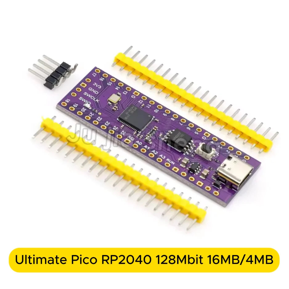 Ultimate Pico RP2040 128Mbit 16MB/4MB Compatible with Raspberry Pi Dual-Core Processor