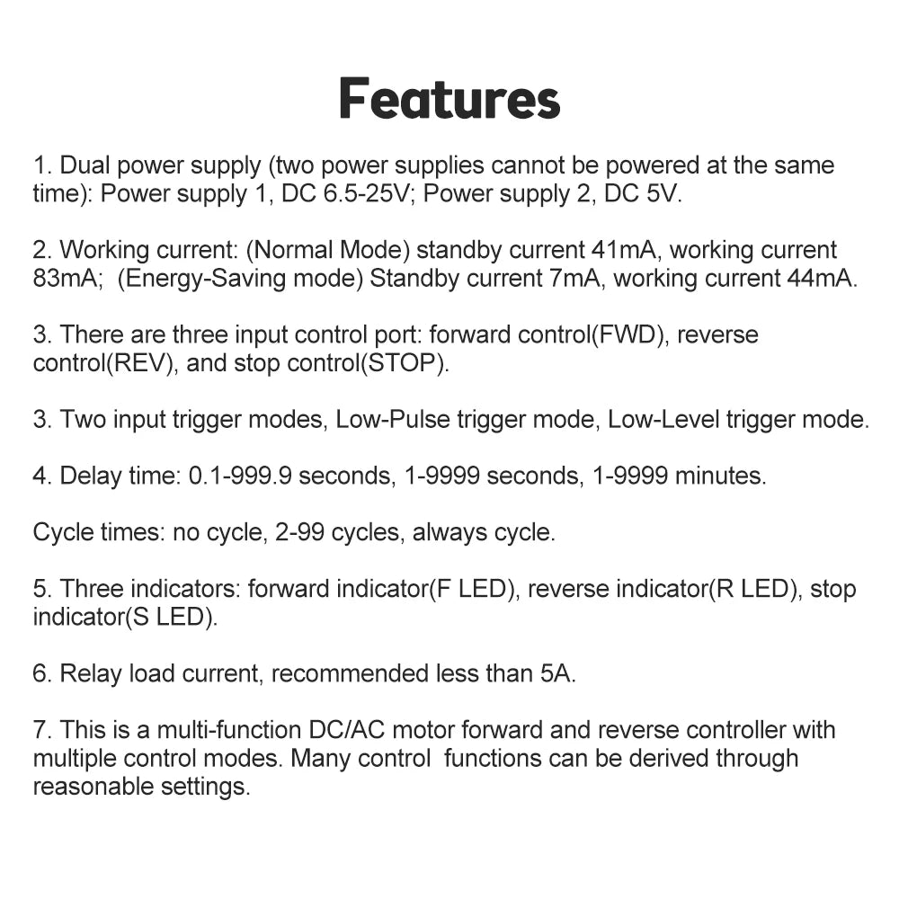 IO53A02 5-24V IO56D02 DC12V 24V Cycle Delay Relay Adjustable Time Control Switch Motor Forward Reverse Controller Time Relay