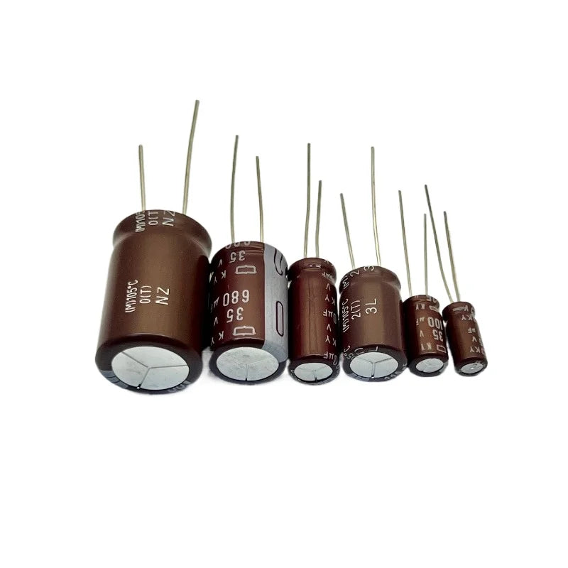 NIPPON NCC KY Series Low impedance ESR Long Life 6.3V/10V/16V/25V/35V/50V 1uF~1000uF Aluminum Electrolytic Capacitor