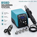 750W 858D hot air gun LED Digital BGA rework Lead-free soldering station SMT desoldering station Temperature storage 110V-120V