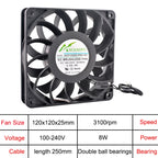 ANCHAOPU 40mm 50mm 60mm 70mm 80mm 92mm 120mm 140mm EC Brushless Cooling Fan AC 110V 120V 220V 240V Axial Flow Fan for Cabinets