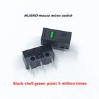 New Authentic HUANO mouse micro switch button white yellow blue pink green dot blue shell white dot General 3-pin switch