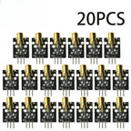 1-100pcs KY-008 Red Laser Module 650nm 3-Pin Dot Diode Transmitter with Copper Head for Arduino, AVR, PIC & MEGA 2560