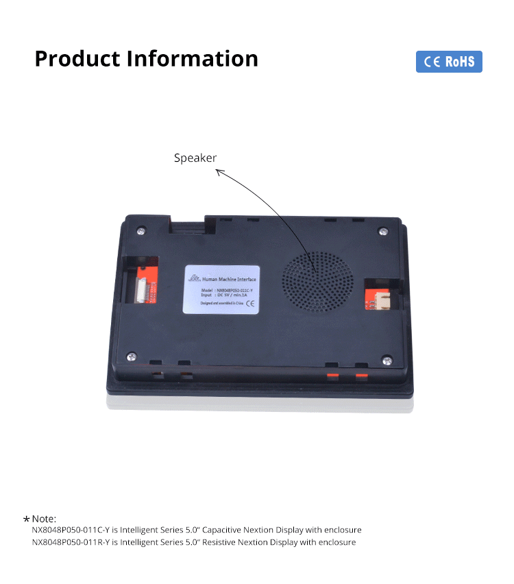 NEXTION NX8048P050-011C-Y /011R-Y 5Inch LCD-TFT HMI Capacitive Touch Display Module Intelligent Series TTL Screen With Enclosure