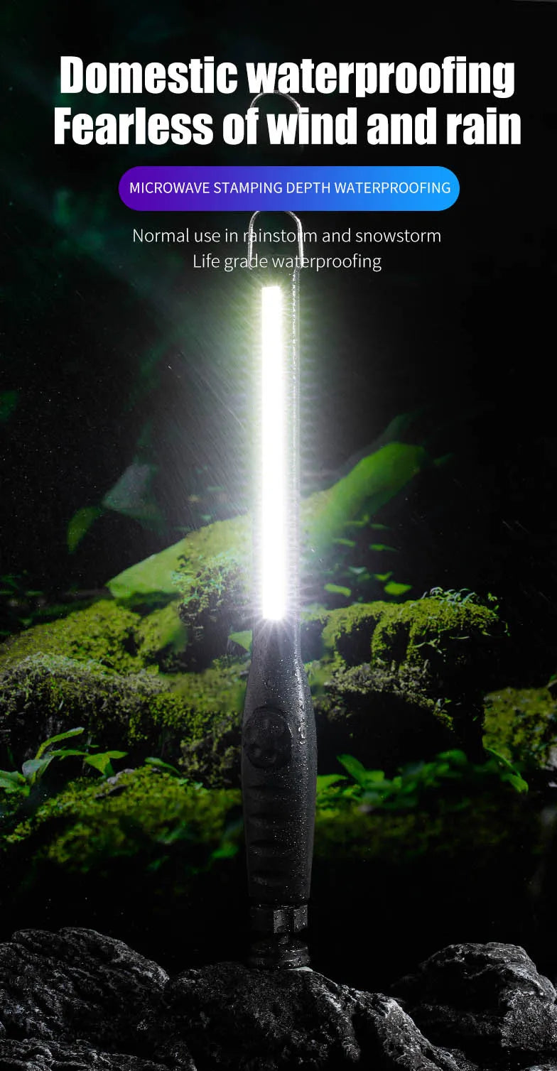 Portable COB Work Lights With Magnetic Rechargeable LED Flashlight Portable Stepless Dimming Emergency Car Repair Lamps