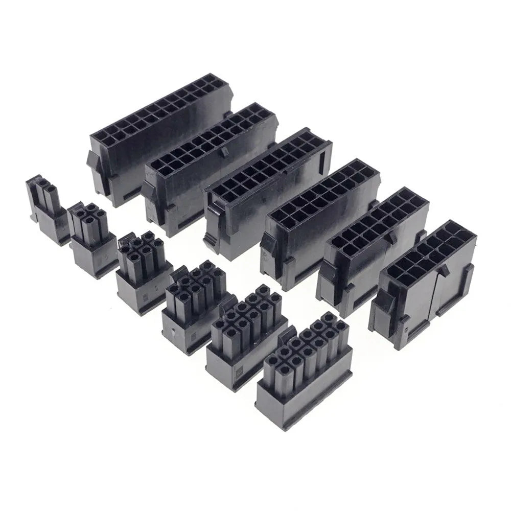 50pcs Micro-Fit 3.0 Connector Plug Receptacle Housing 2 Pin 4 6 8 10 12 14 16 18 20 22 24 CircuitsShell Power Cross 43025